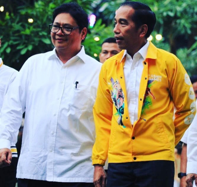 Olahraga Bersama Lanjut Serapan ,Joko Widodo Dan Airlangga Hartarto